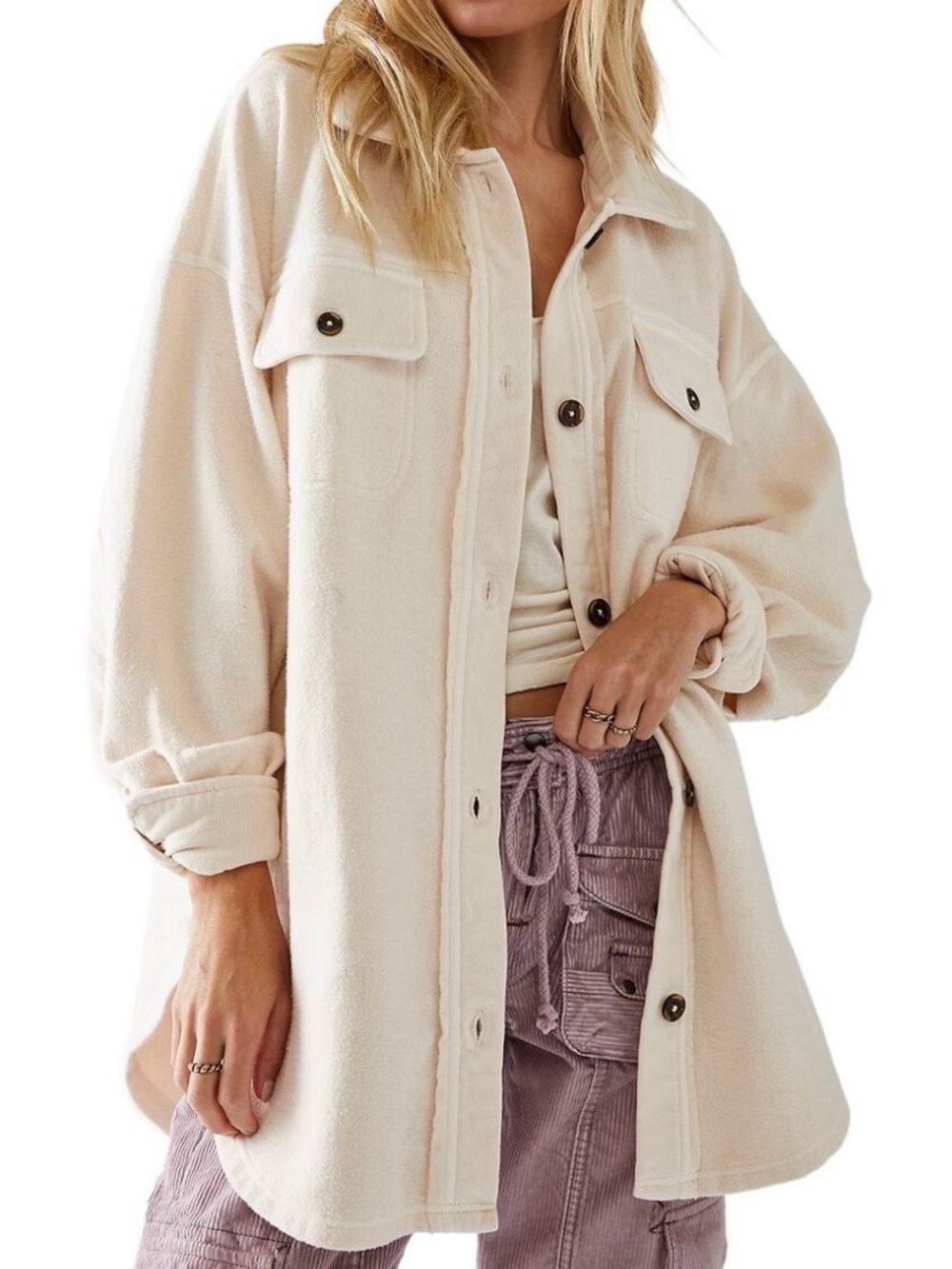 Free People “Ruby” Cream Jacket